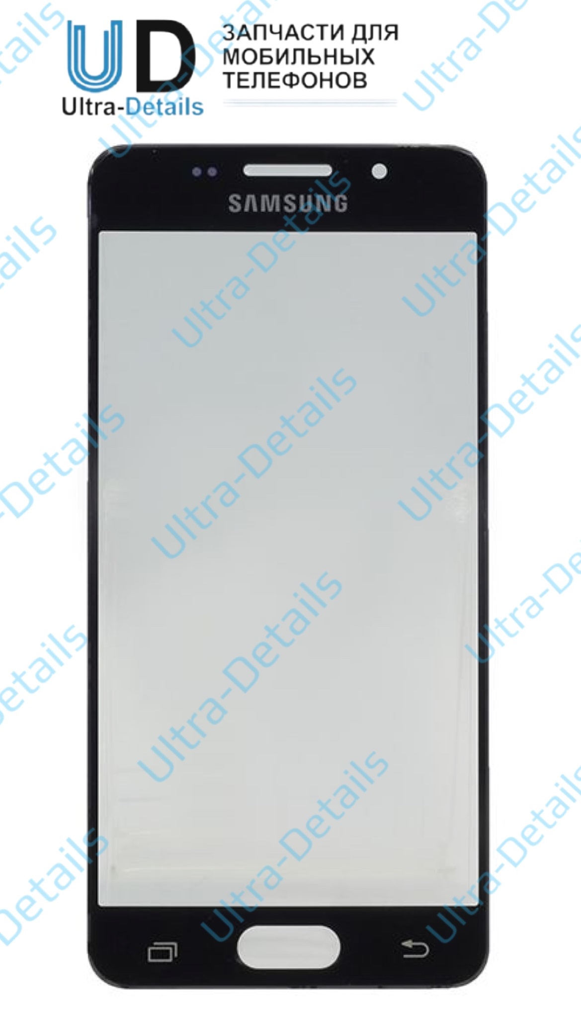 Стекло для переклейки Samsung A910F (A9 PRO) черный