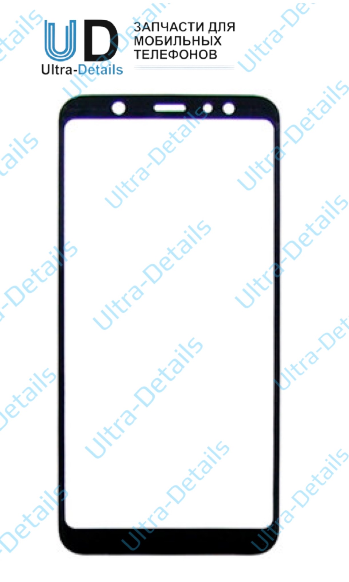 Стекло для переклейки Samsung A605F (A6+ 2018) черный