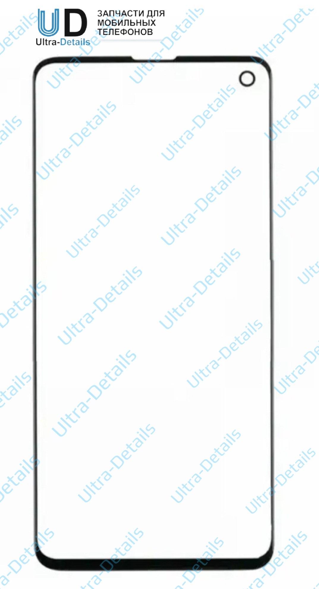 Стекло для переклейки Samsung G973F (S10) черный Оригинал