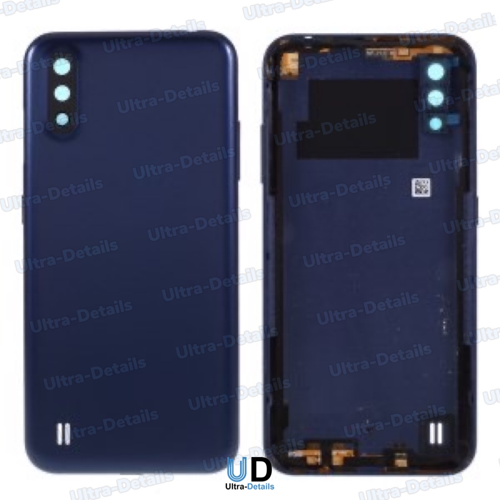 Задняя крышка Samsung A015F (A01) со стеклом камеры (синий)