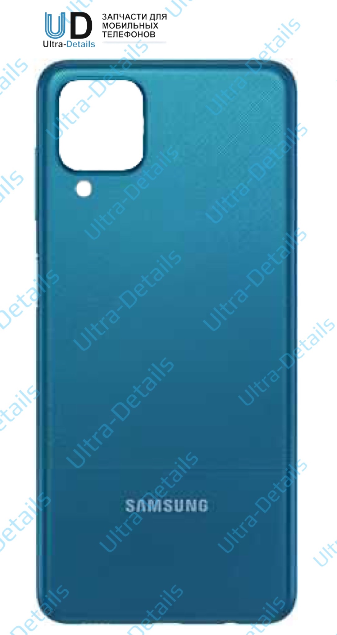 Задняя крышка для Samsung  A125 Galaxy A12 / A127 Galaxy A12 Nacho со стеклом камеры (синий)