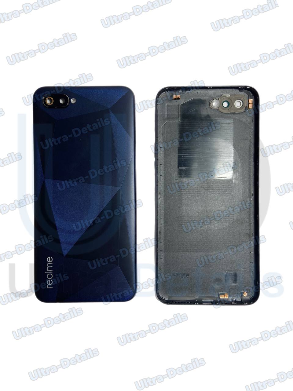 Задняя крышка для Realme C2  (RMX1941) со стеклом камеры (черный)