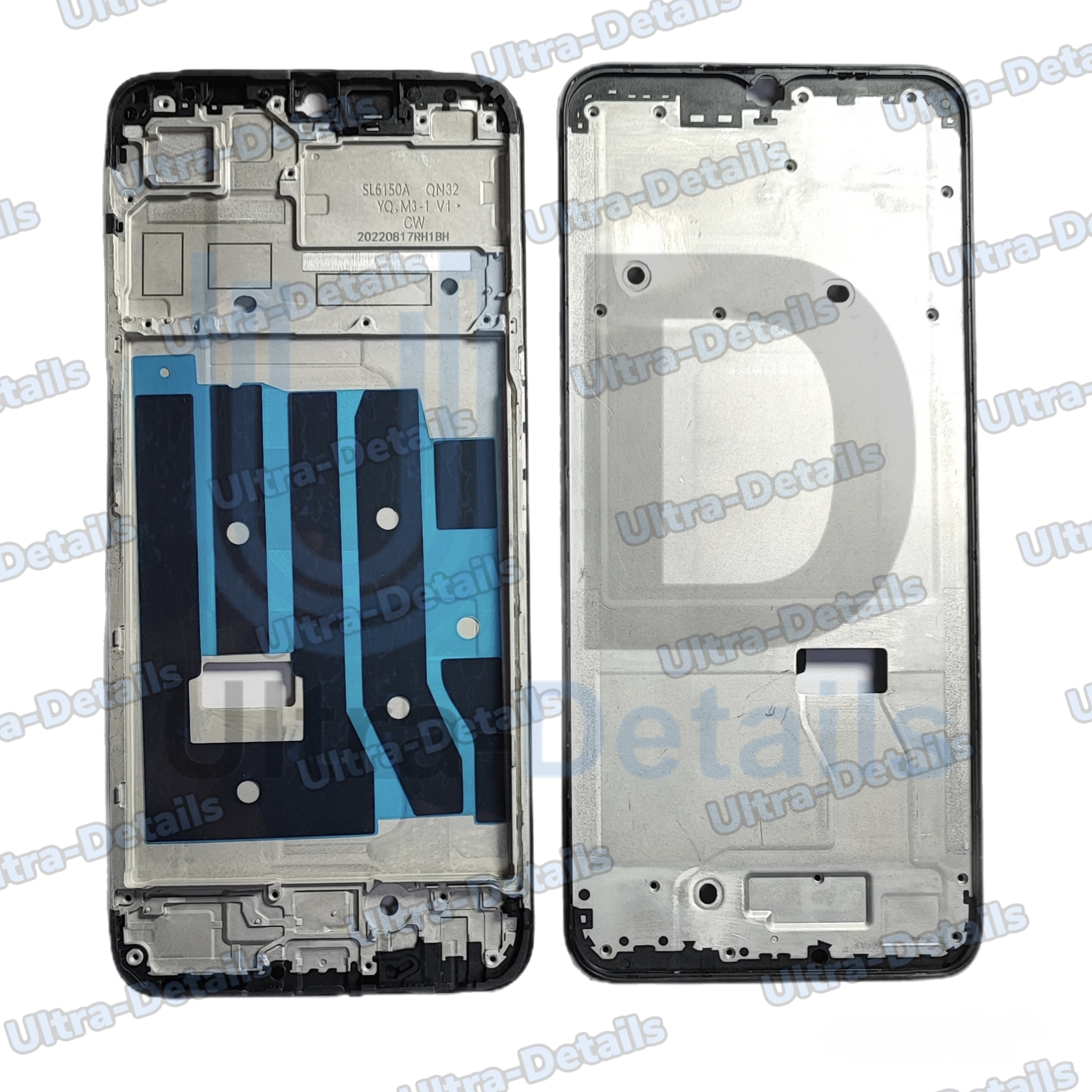 Рамка дисплея для Realme C35 (RMX3511) (черный Оригинал