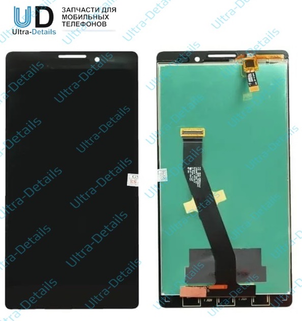 Дисплей для Lenovo K910 в сборе с тачскрином (черный)