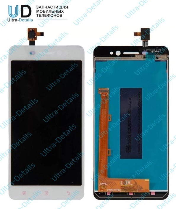 Дисплей для Lenovo S60 в сборе с тачскрином (белый)