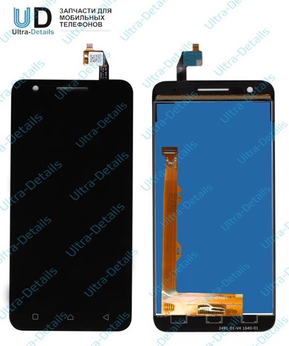 Дисплей для Lenovo Vibe C2 (K10a40) в сборе с тачскрином (черный)