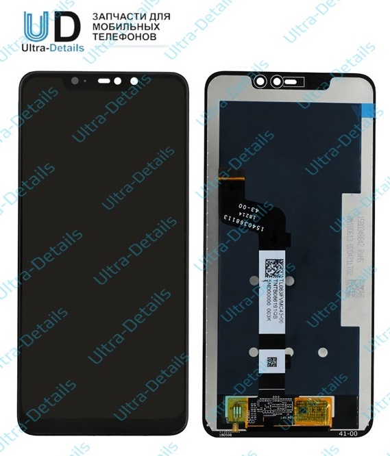 Дисплей для Xiaomi Redmi Note 6 Pro (M1806E7TG)/ Redmi Note 6 в сборе с тачскрином (черный)