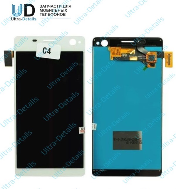 Дисплей для Sony E5303/E5333 (C4/C4 Dual) в сборе с тачскрином (белый)