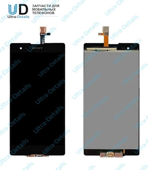Дисплей для Sony D5303/D5322 (T2 Ultra/T2 Ultra Dual) в сборе с тачскрином (черный)