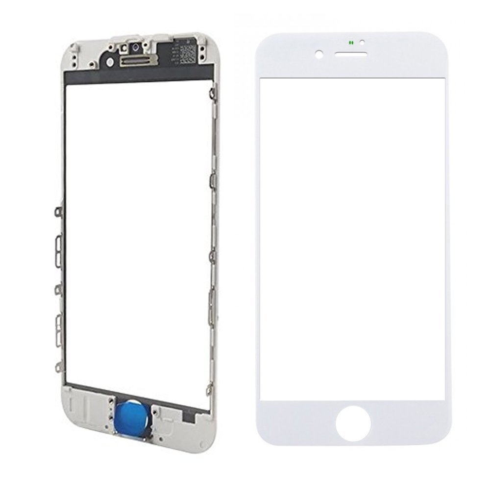 Стекло с рамкой для iPhone 5 белый
