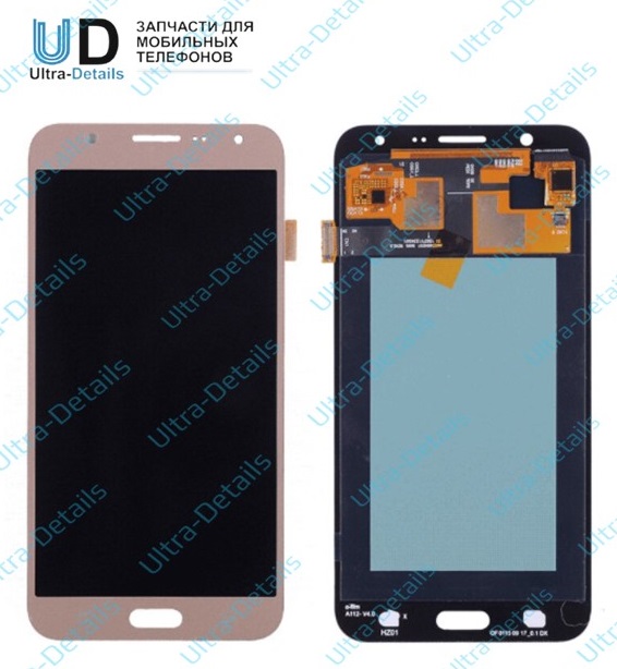 Дисплей для Samsung J700F (J7) в сборе с тачскрином золотой (OLED)