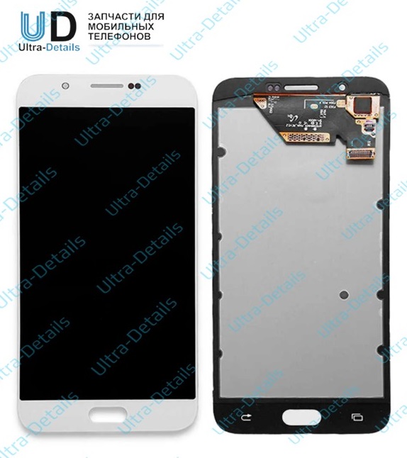 Дисплей для Samsung A810F (A8 2016) в сборе с тачскрином белый (OLED)