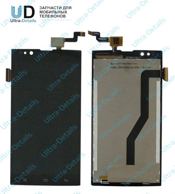 Дисплей для Micromax Q414 в сборе с тачскрином (черный)
