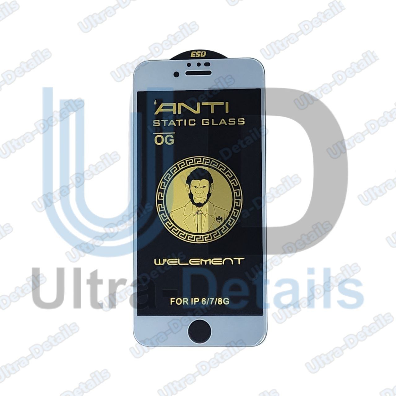 Защитное стекло для iPhone 6/7/8 полное покрытие (белый) OG