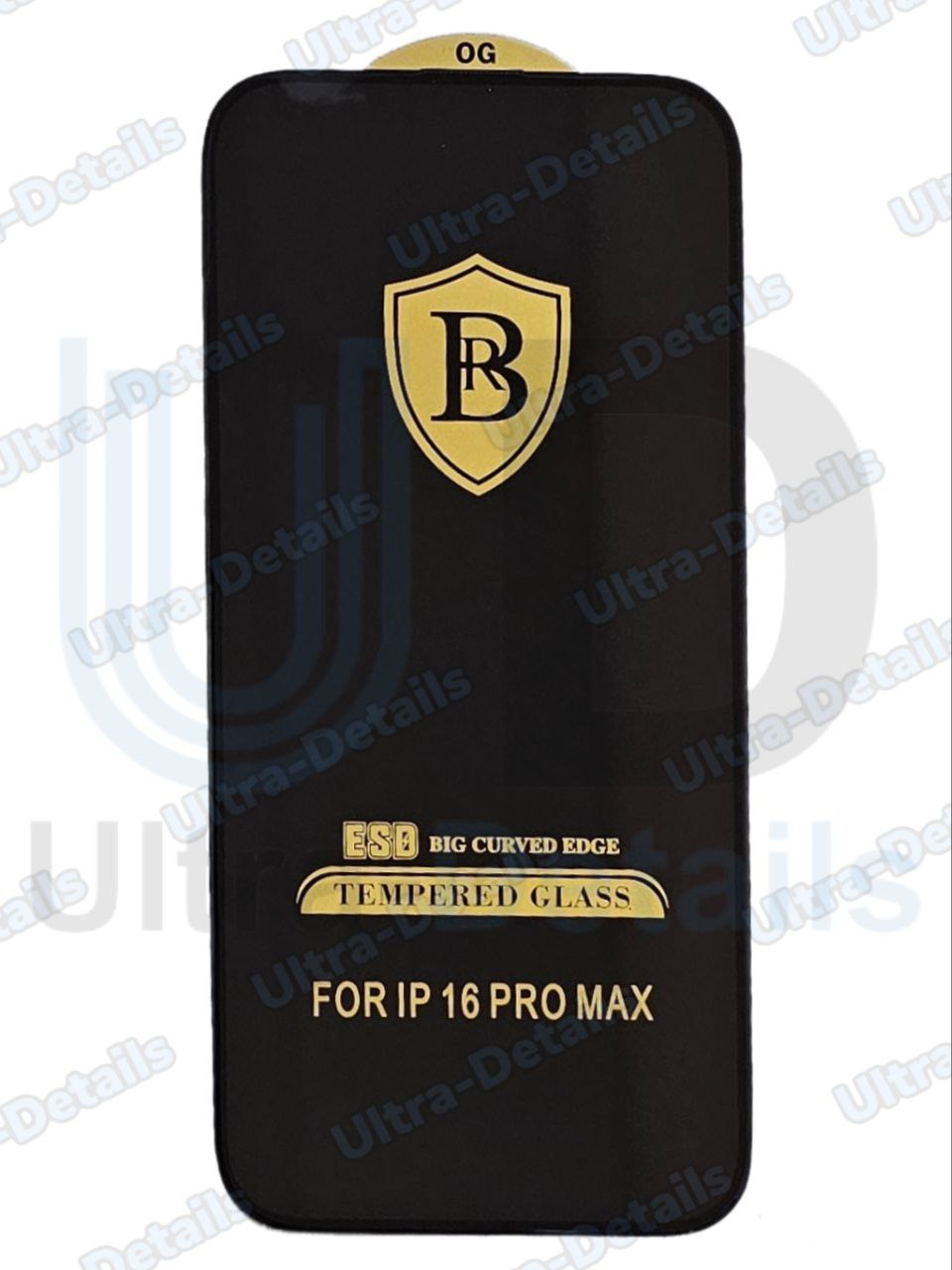 Защитное стекло для iPhone 16 Pro Max полное покрытие (черный) OG