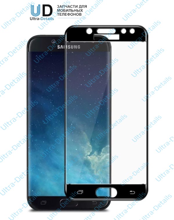 Защитное стекло Samsung J530 (J5 PRO 2017) (полное покрытие) черный