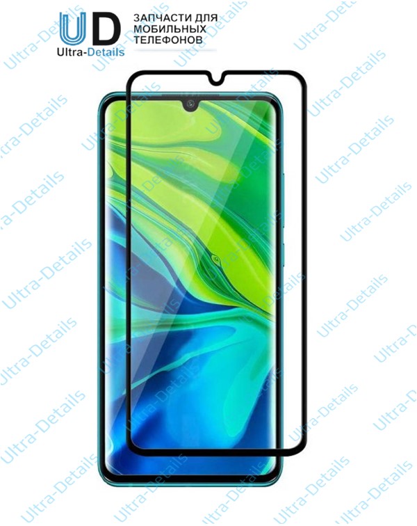 Защитное стекло Xiaomi Mi Note 10/10 Pro/10 Lite (Полное покрытие) черный
