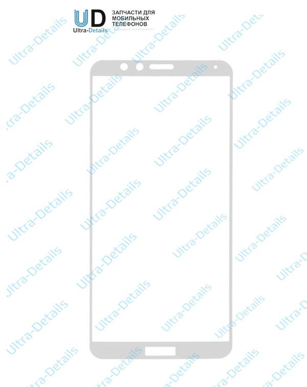 Защитное стекло для Huawei Honor 7X (BND-L21) Полное покрытие белый