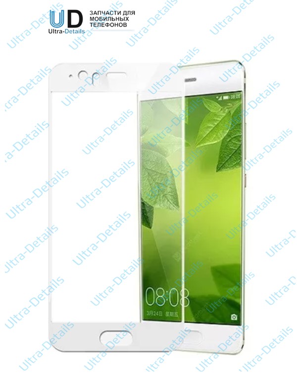 Защитное стекло 5D для Huawei P10 белый