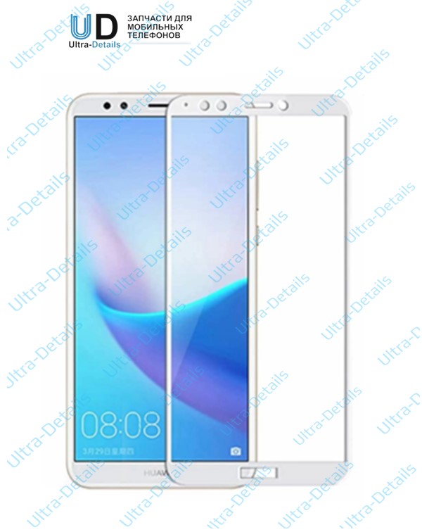 Защитное стекло 5D для Huawei Honor V9 белый