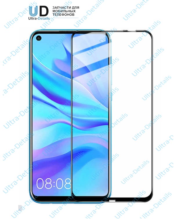 Защитное стекло для Huawei Nova 5i Pro / Mate 30 Lite черный(Полное покрытие) черный