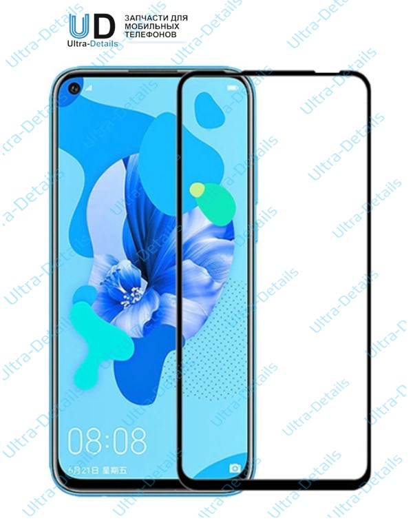 Защитное стекло для Huawei Mate 30 Lite/Nova 5i Pro (Полное покрытие) черный