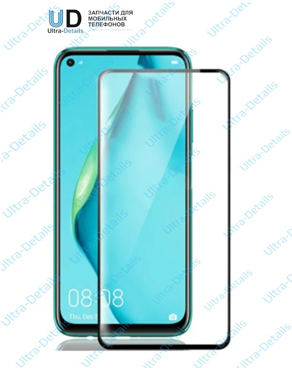 Защитное стекло для Huawei P40 lite E (Полное покрытие) черный