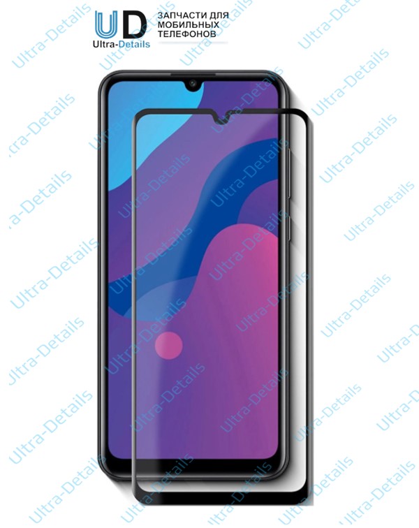 Защитное стекло для Huawei Y8p/Honor 30i (Полное покрытие) черный