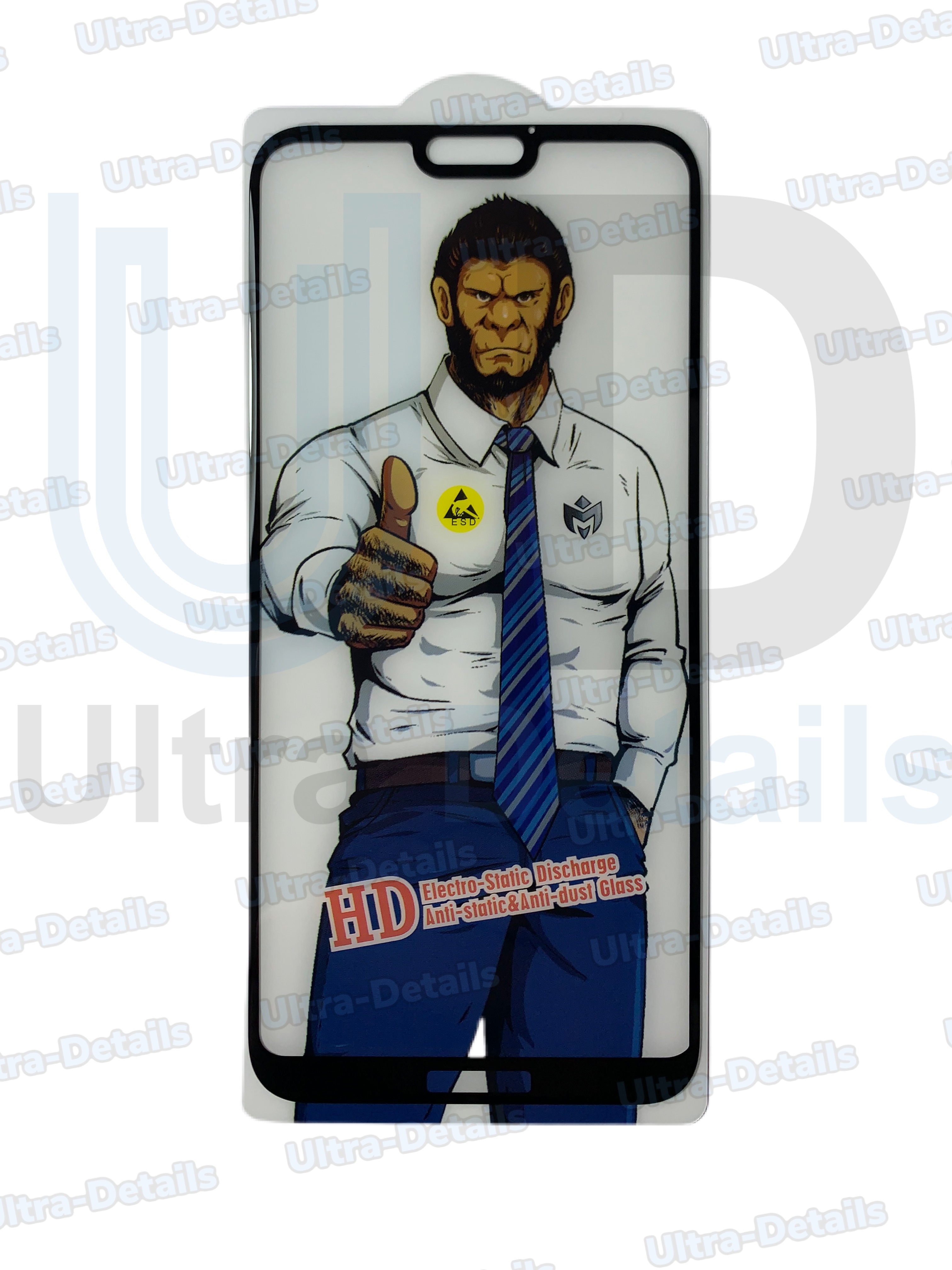 Защитное стекло для Huawei P20 Lite полное покрытие черный Антистатик