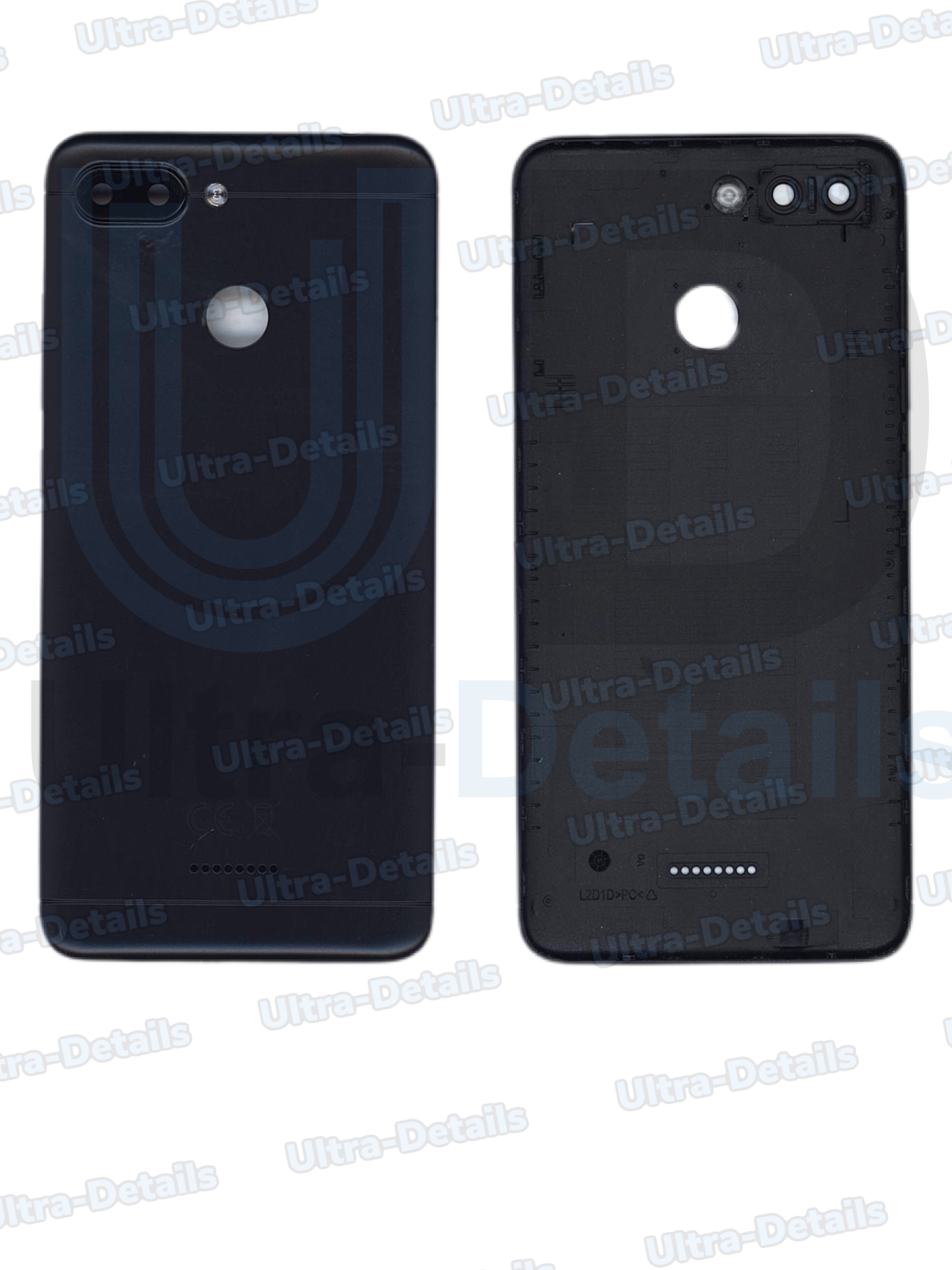 Задняя крышка Xiaomi Redmi 6A со стеклом камеры (серый)