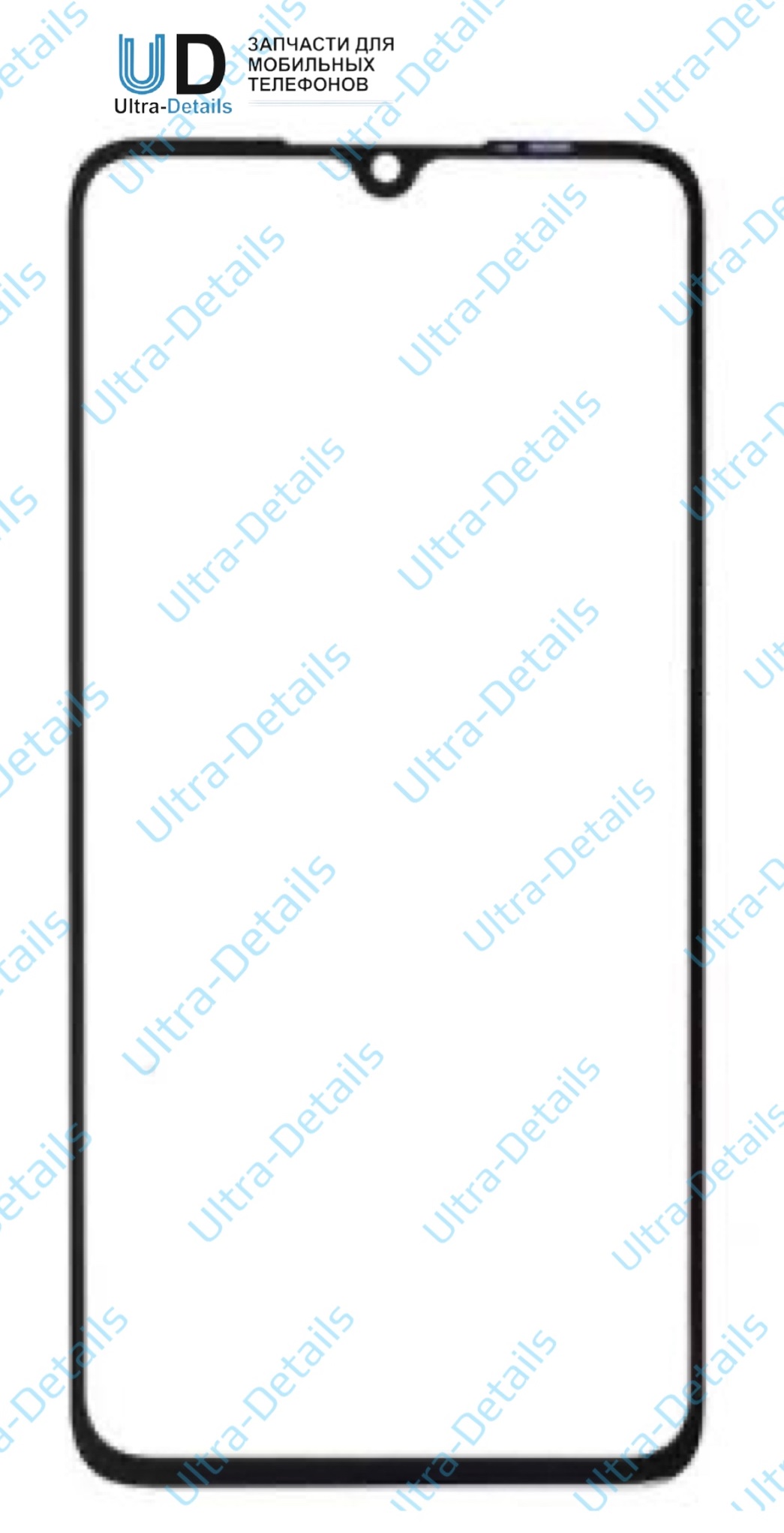 Стекло для переклейки с OCA для Xiaomi Redmi 9 (M2004J19G) черный