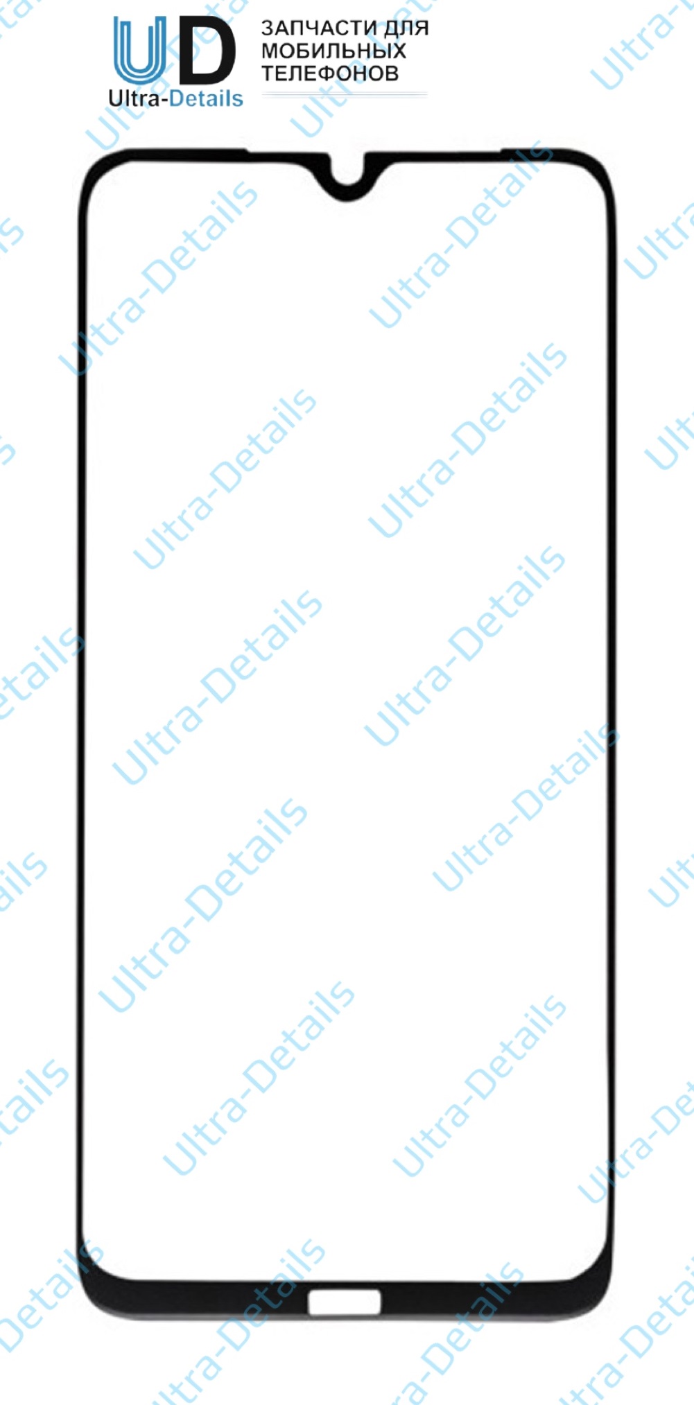 Стекло для переклейки Xiaomi Redmi Note 8 pro черный