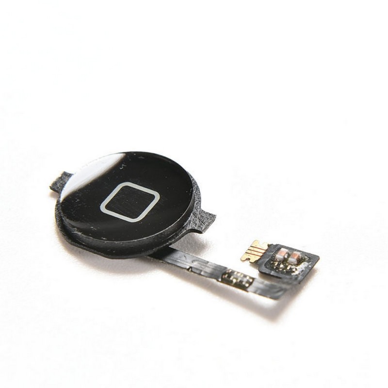 Шлейф Home iPhone 4 (шлейф+кнопка) черный