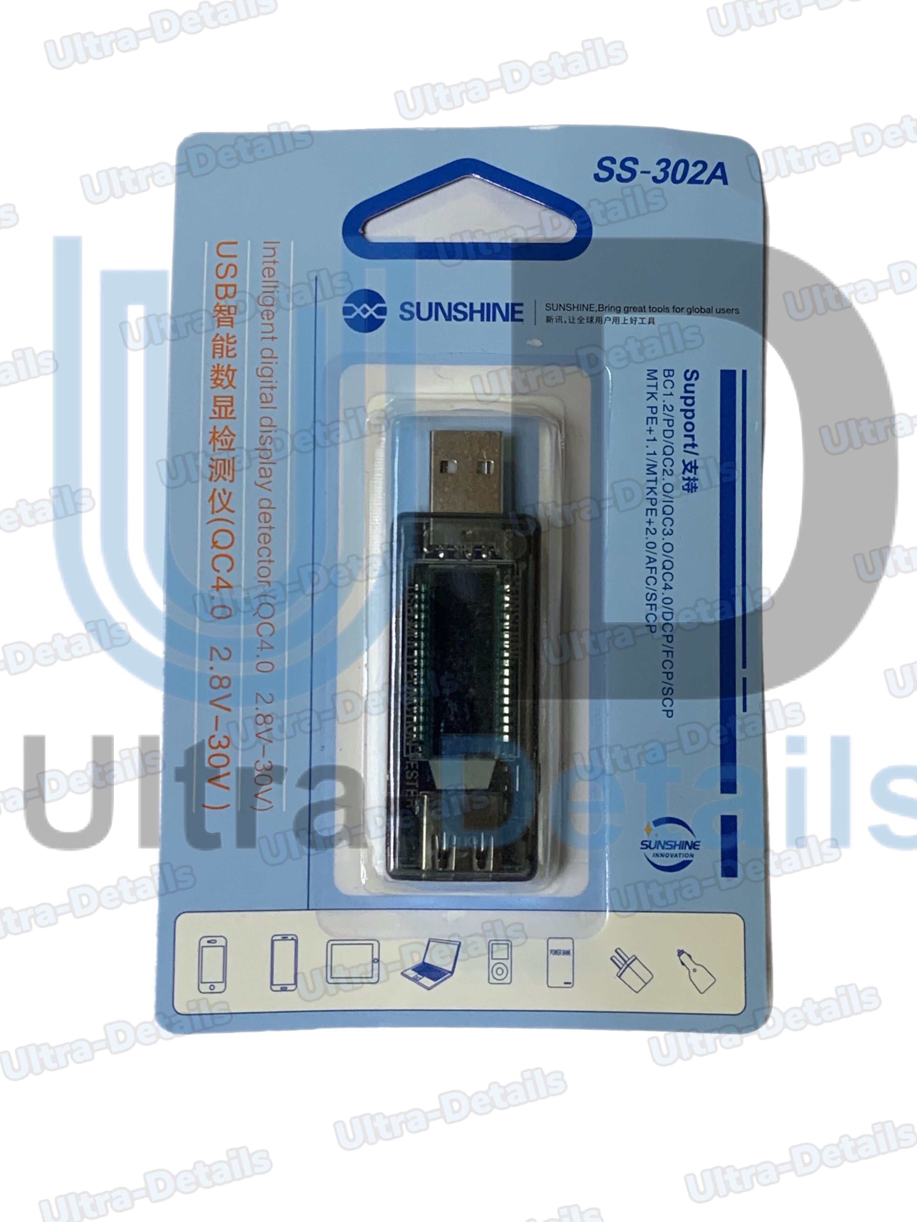 Тестер USB-зарядки Sunshine SS-302A